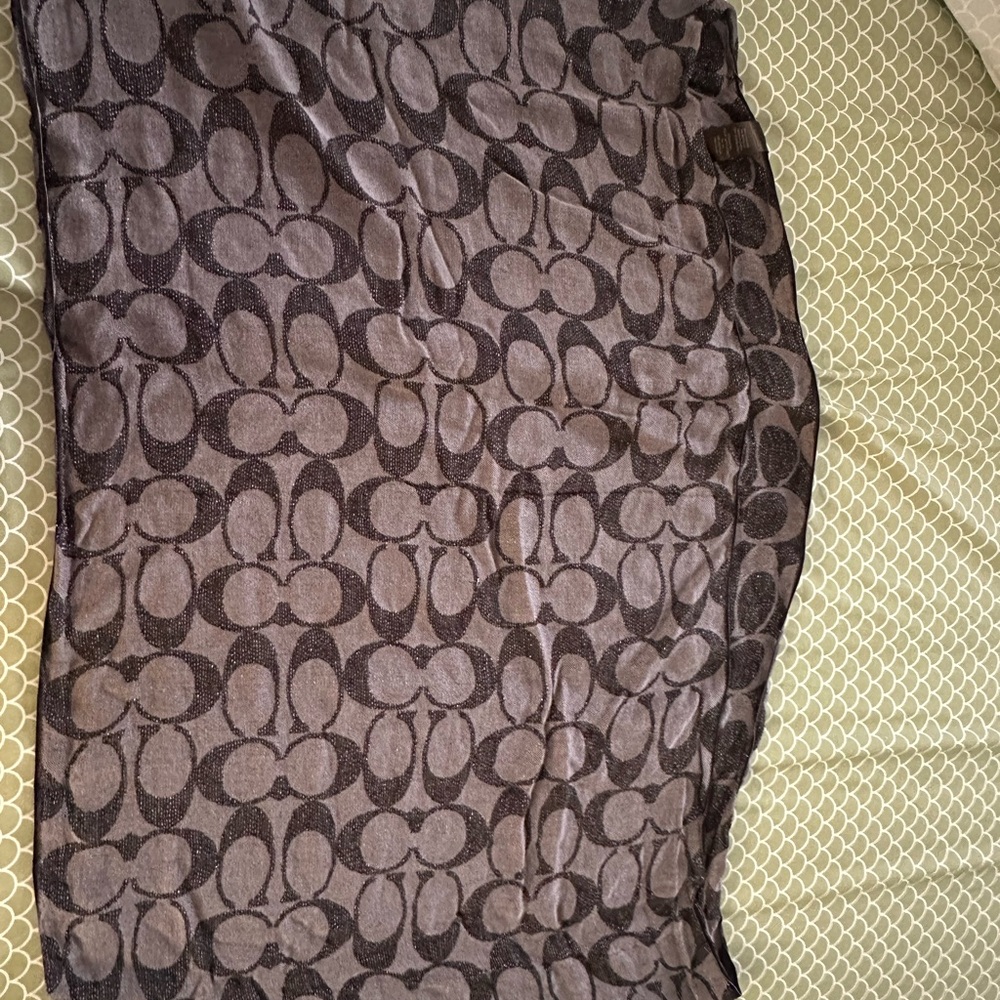 Coach Gray And Black Patterned Infinity Scarf - image 4